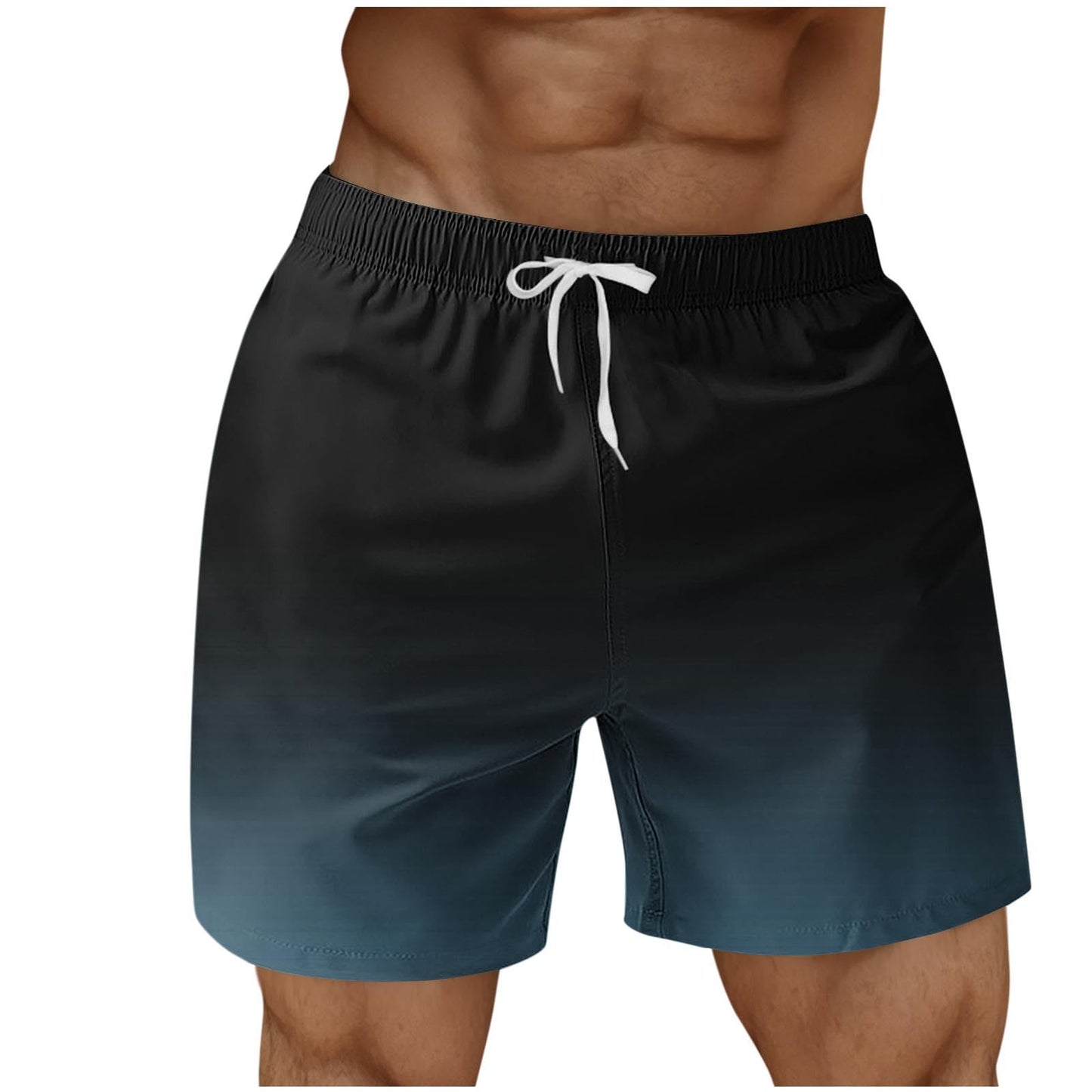 Men’s Gradient Quick Dry Beach Shorts with Pockets