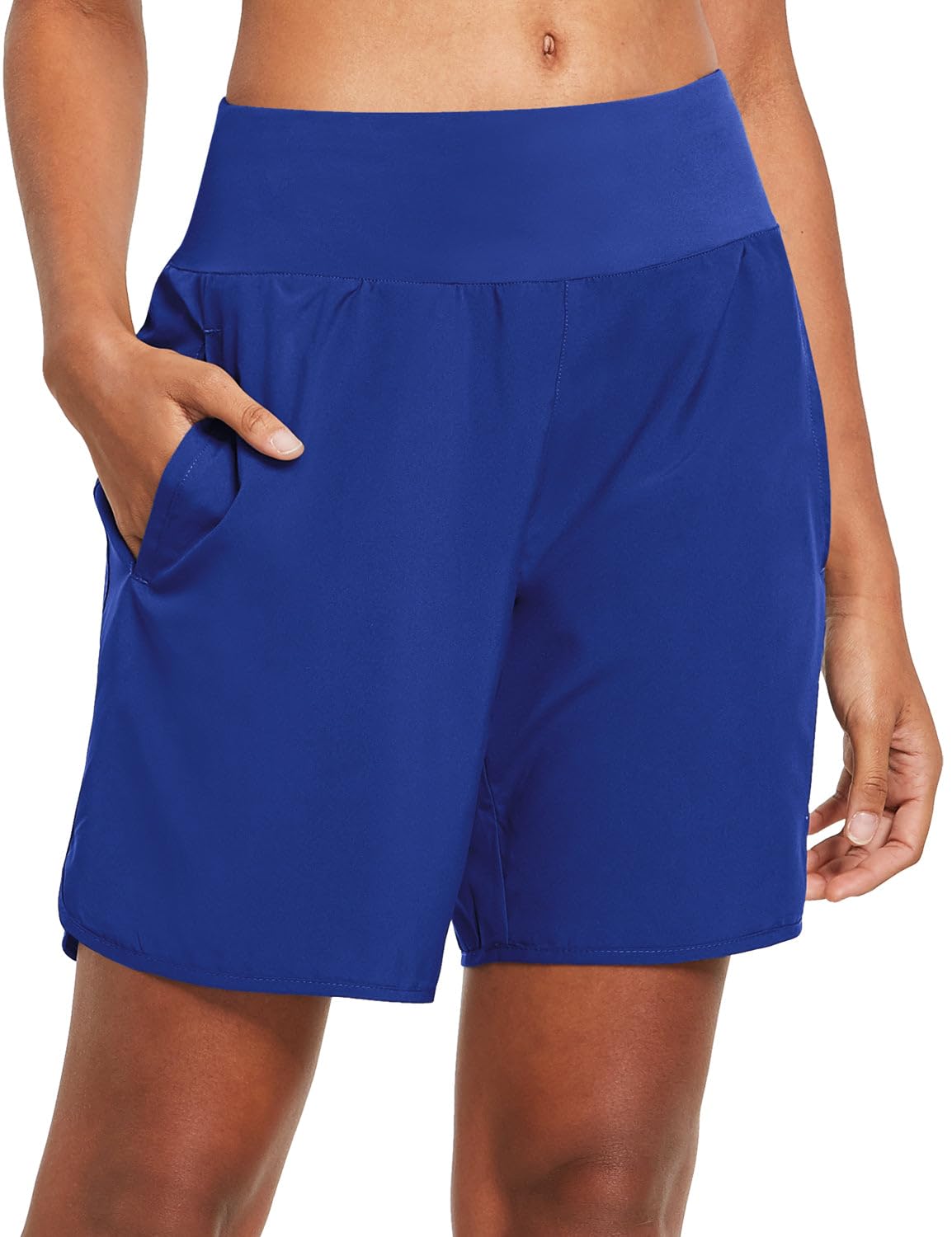 Women’s 7" High Waist Running Shorts with Liner and Zipper Pocket