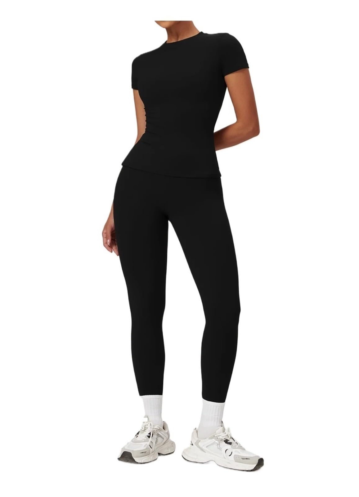 Women’s 2-Piece Workout Set with Shirt and Shorts