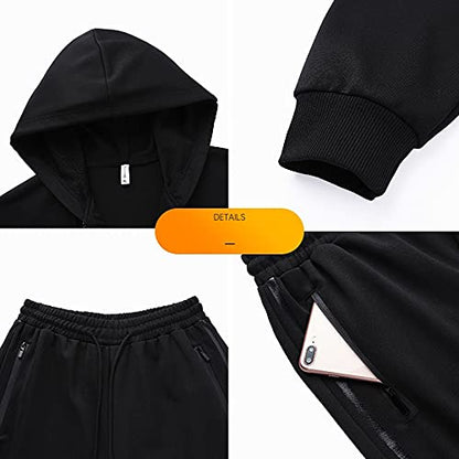 Men’s Two Piece Tracksuit Set with Hoodie and Joggers