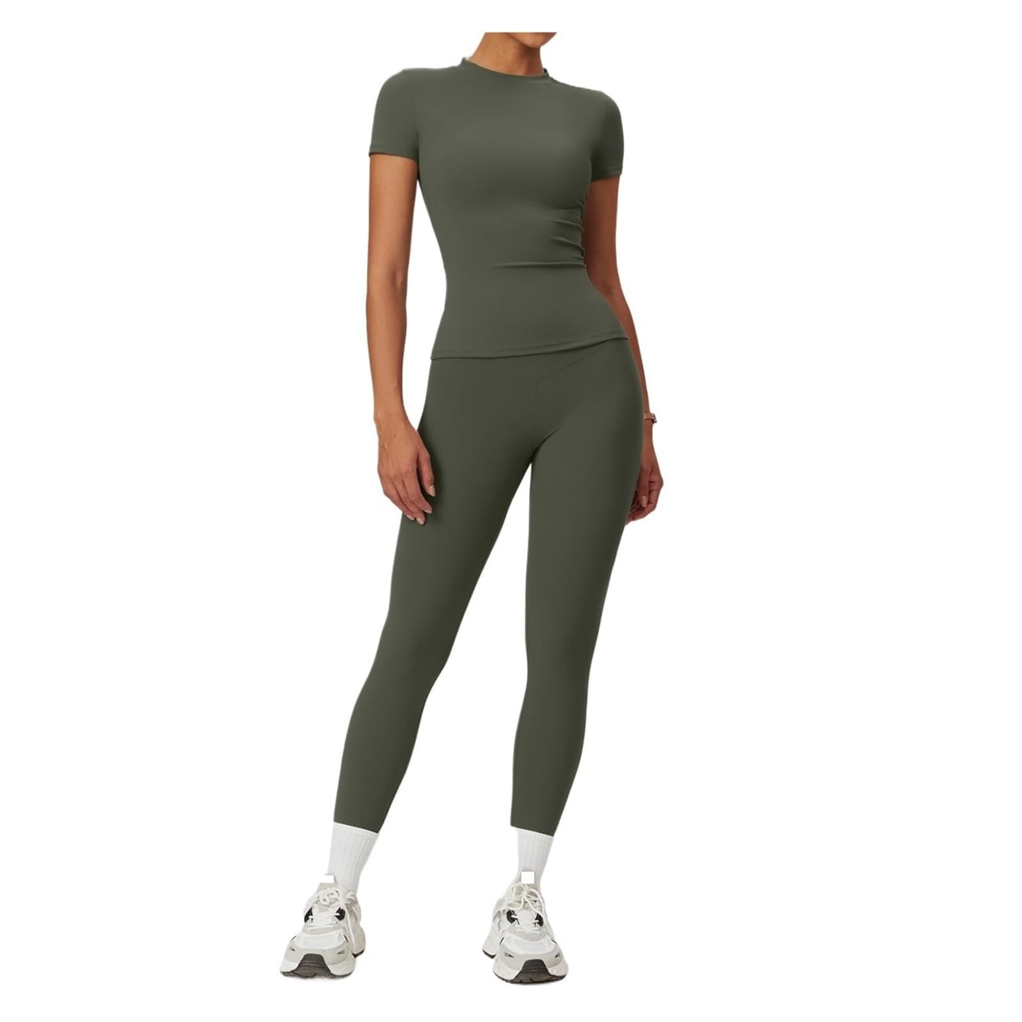 Women’s 2-Piece Workout Set with Shirt and Shorts