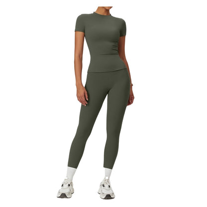 Women’s 2-Piece Workout Set with Shirt and Shorts
