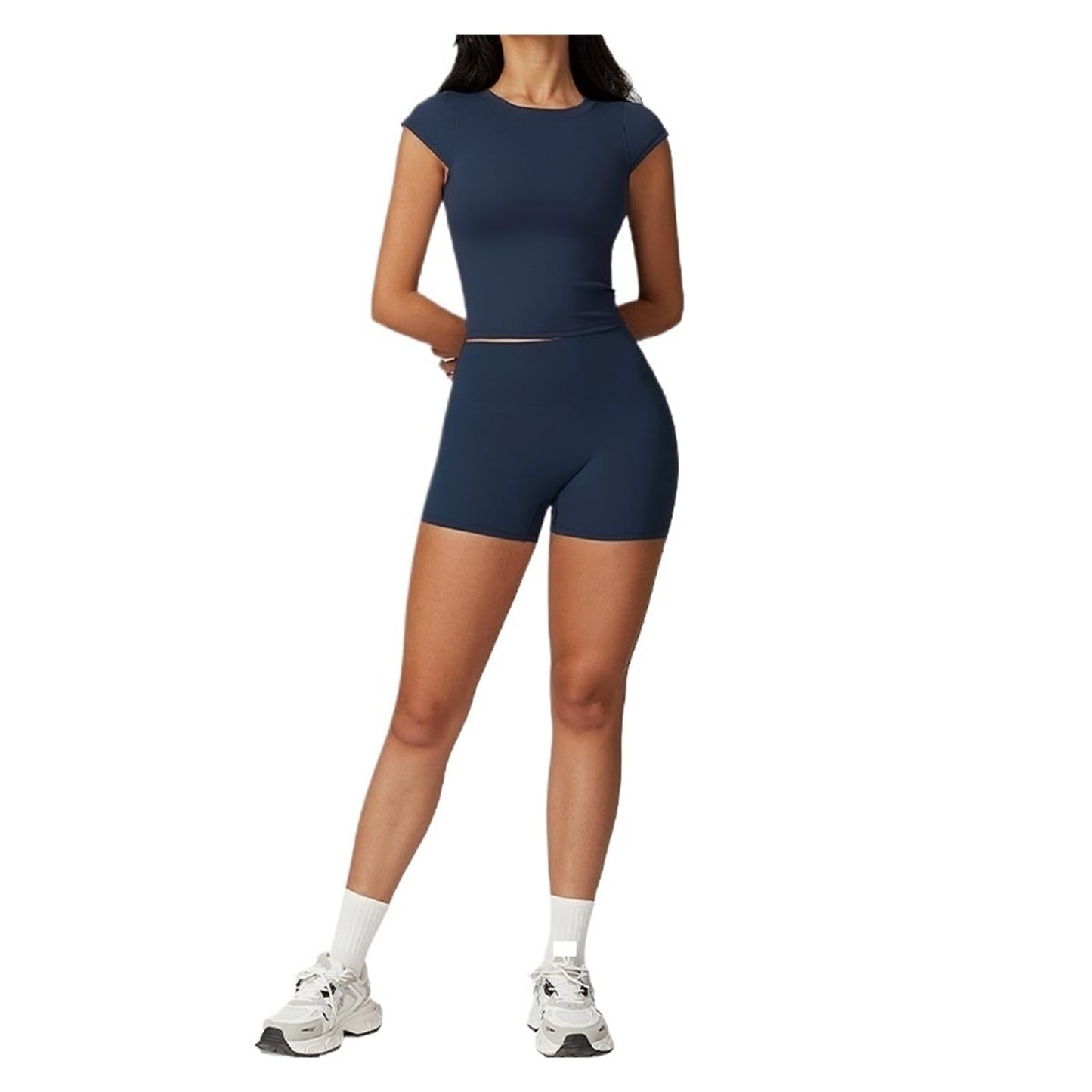 Women’s 2-Piece Workout Set with Sports Top and Shorts