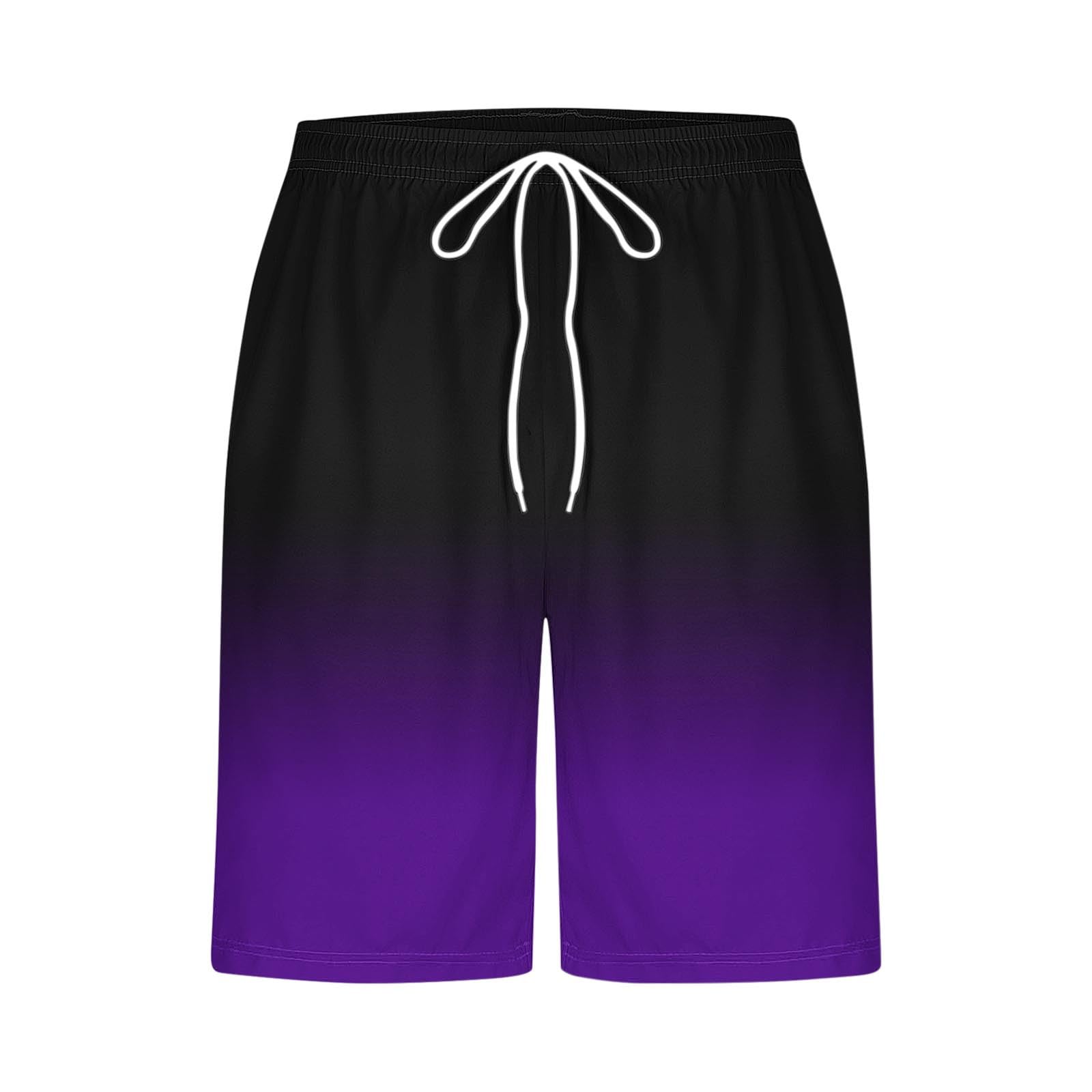 Men’s Gradient Quick Dry Beach Shorts with Pockets