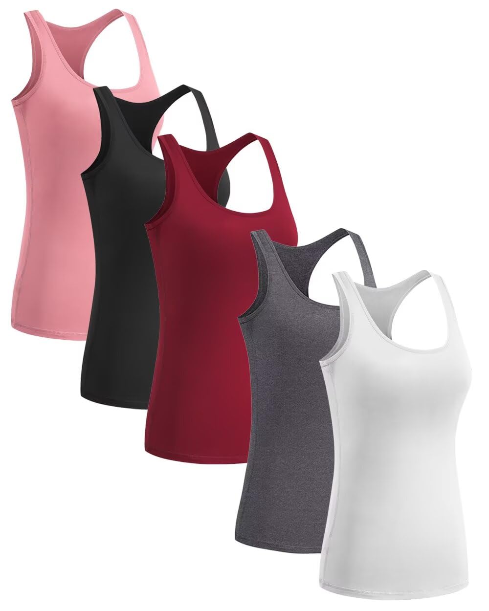 Women’s 5-Pack Racerback Compression Tank Tops