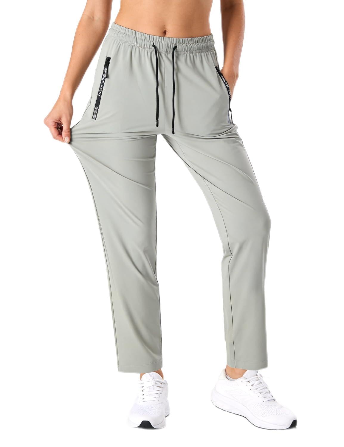 Women’s High Stretch Quick Dry Athletic Pants with Drawstring