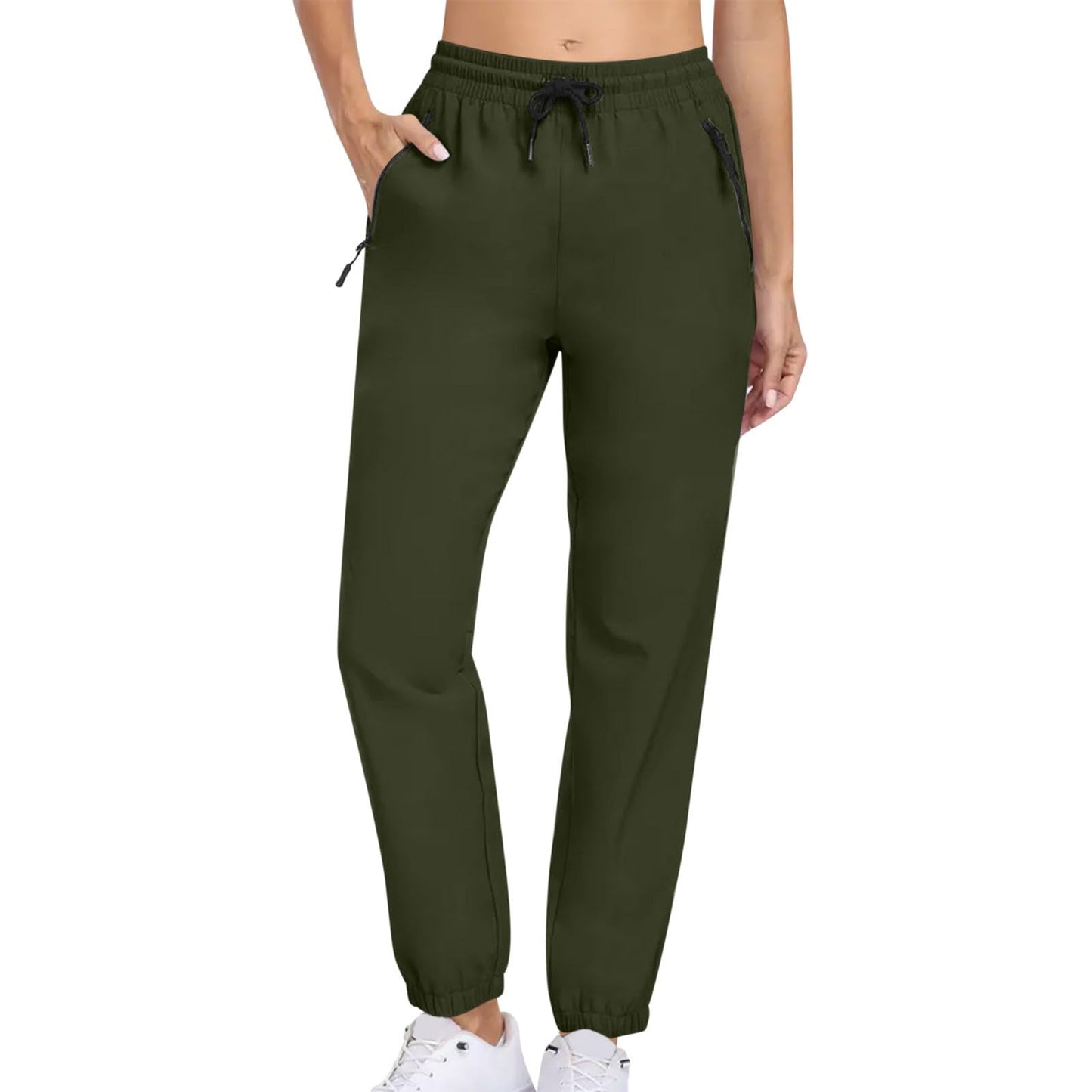 Unisex Quick Dry Athletic Joggers with Zippered Pockets