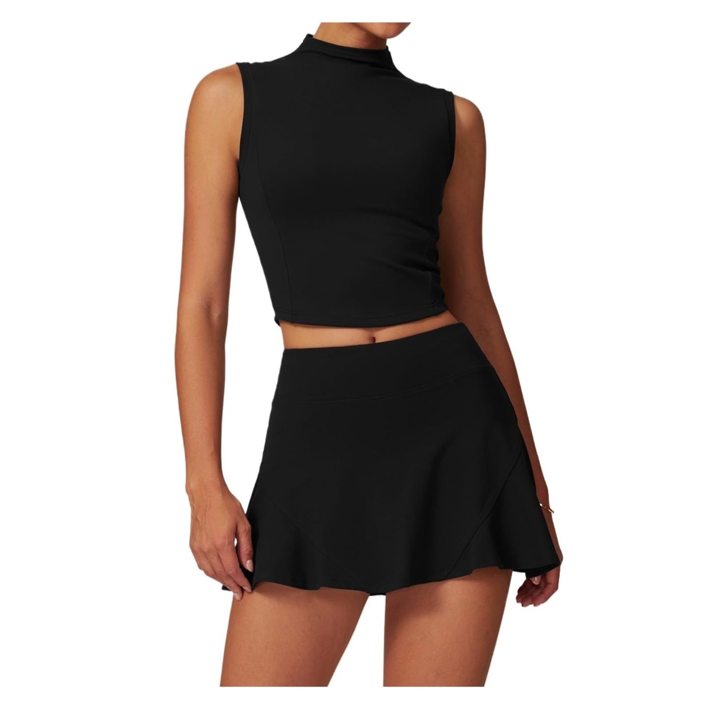 Women’s 2-Piece Workout Set with Shirt and Shorts