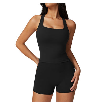 Women’s 2-Piece Workout Tracksuit Set with Shorts and Skirt Option