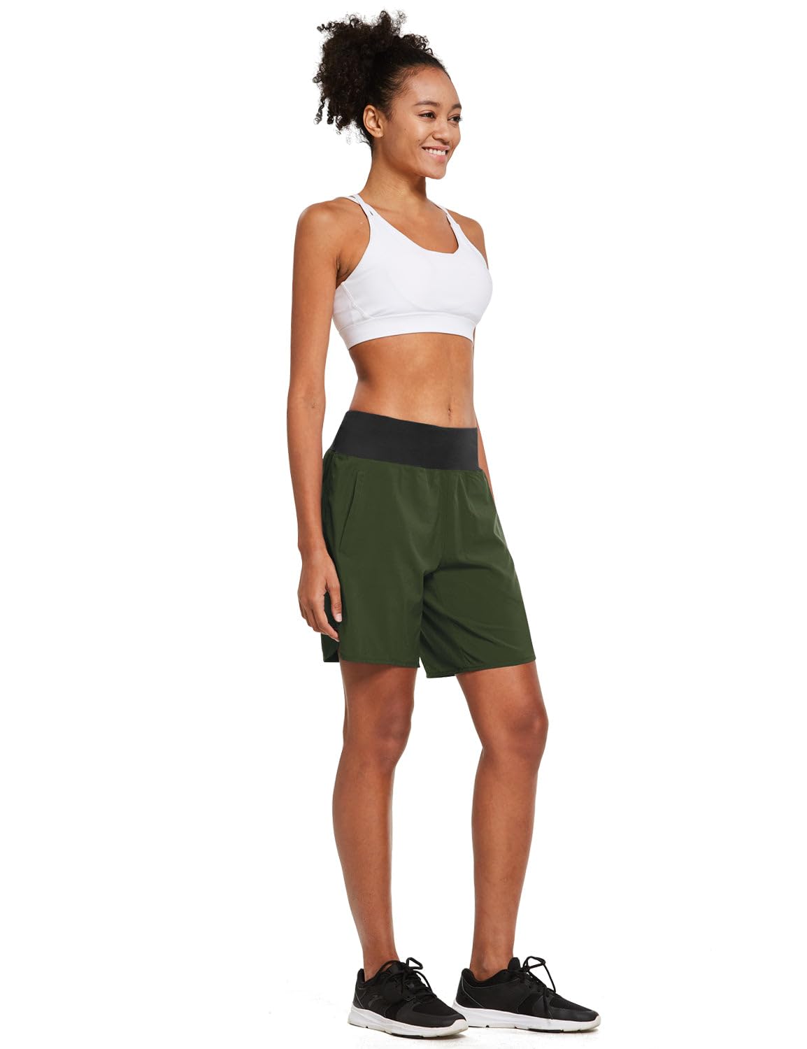 Women’s 7" High Waist Running Shorts with Liner and Zipper Pocket