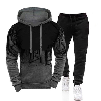 Men’s Hooded Sweatshirt & Jogger Tracksuit Set