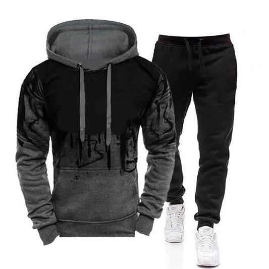 Men’s Hooded Sweatshirt & Jogger Tracksuit Set