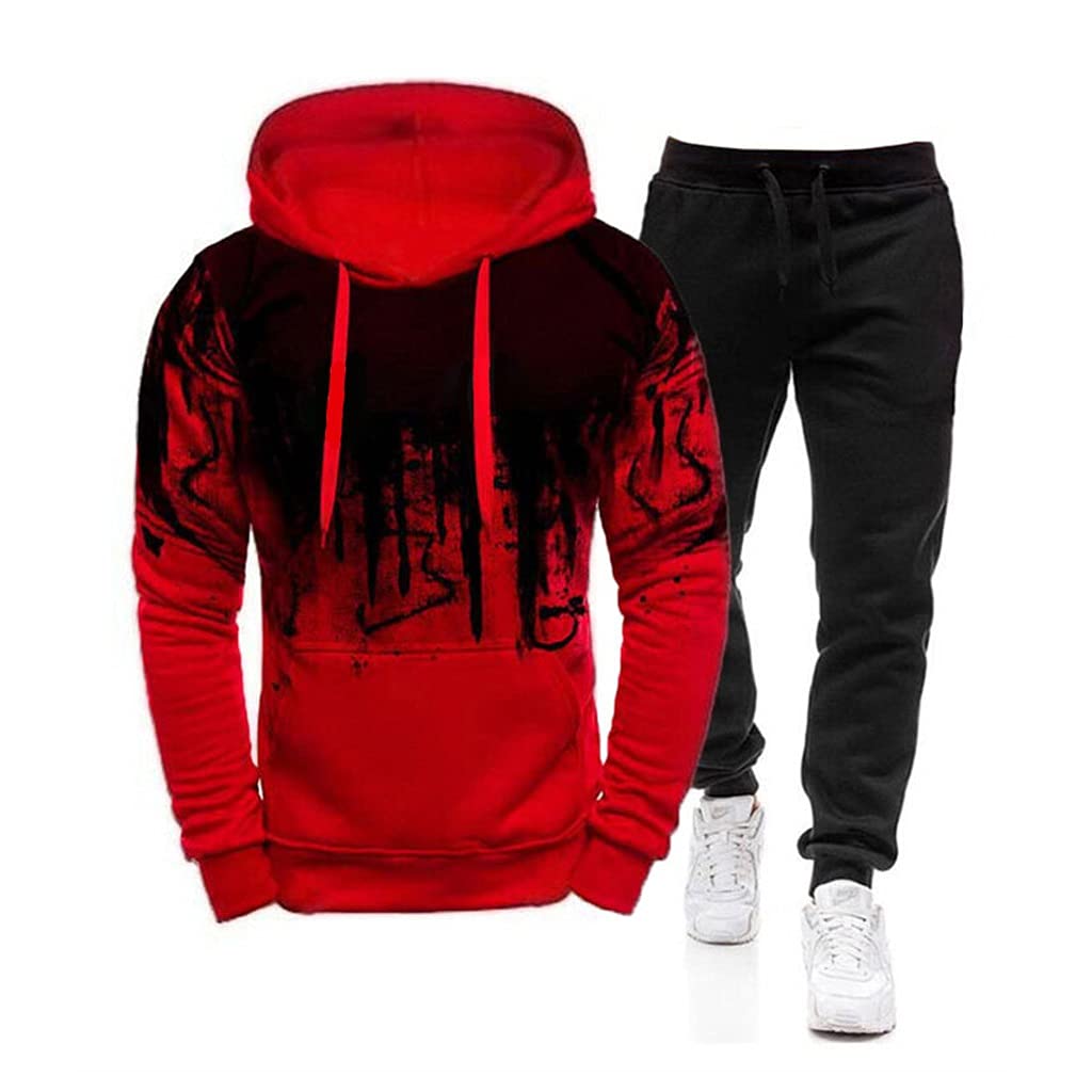 Men’s Hooded Sweatshirt & Jogger Tracksuit Set