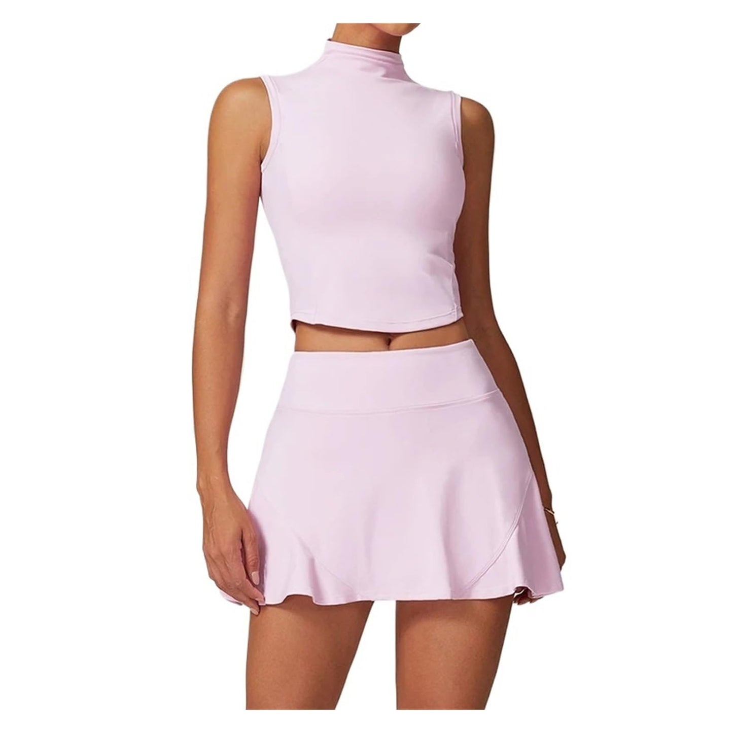 Women’s 2-Piece Workout Set with Shirt and Shorts