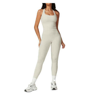 Women’s 2-Piece Workout Set with Sports Top and Shorts