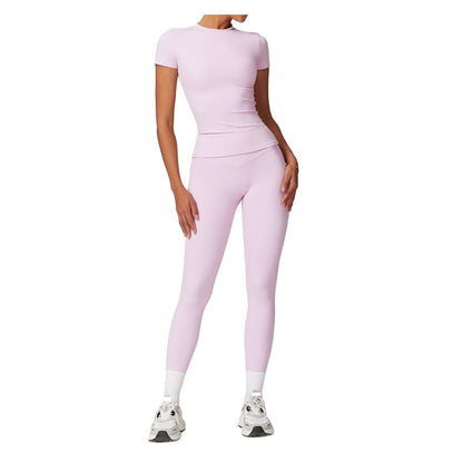 Women’s 2-Piece Workout Set with Shirt and Shorts