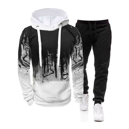 Men’s Hooded Sweatshirt & Jogger Tracksuit Set