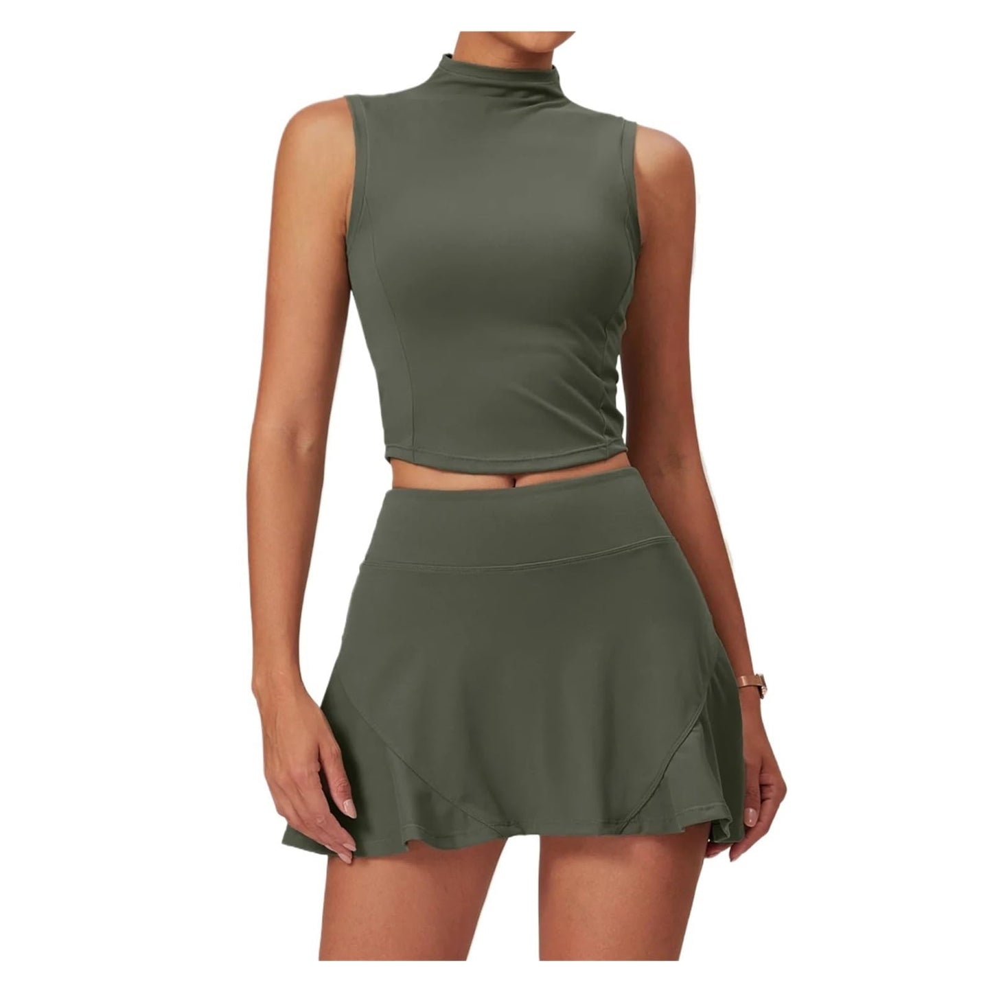 Women’s 2-Piece Workout Set with Shirt and Shorts