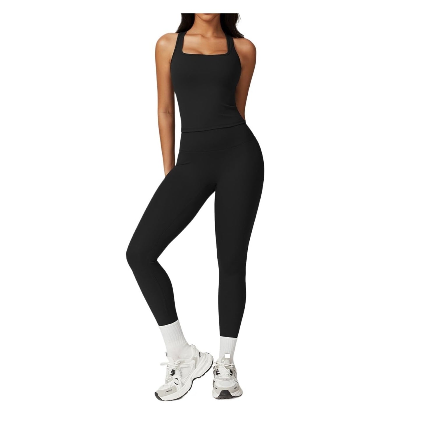Women’s 2-Piece Workout Set with Sports Top and Shorts