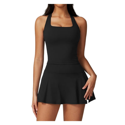Women’s 2-Piece Workout Tracksuit Set with Shorts and Skirt Option