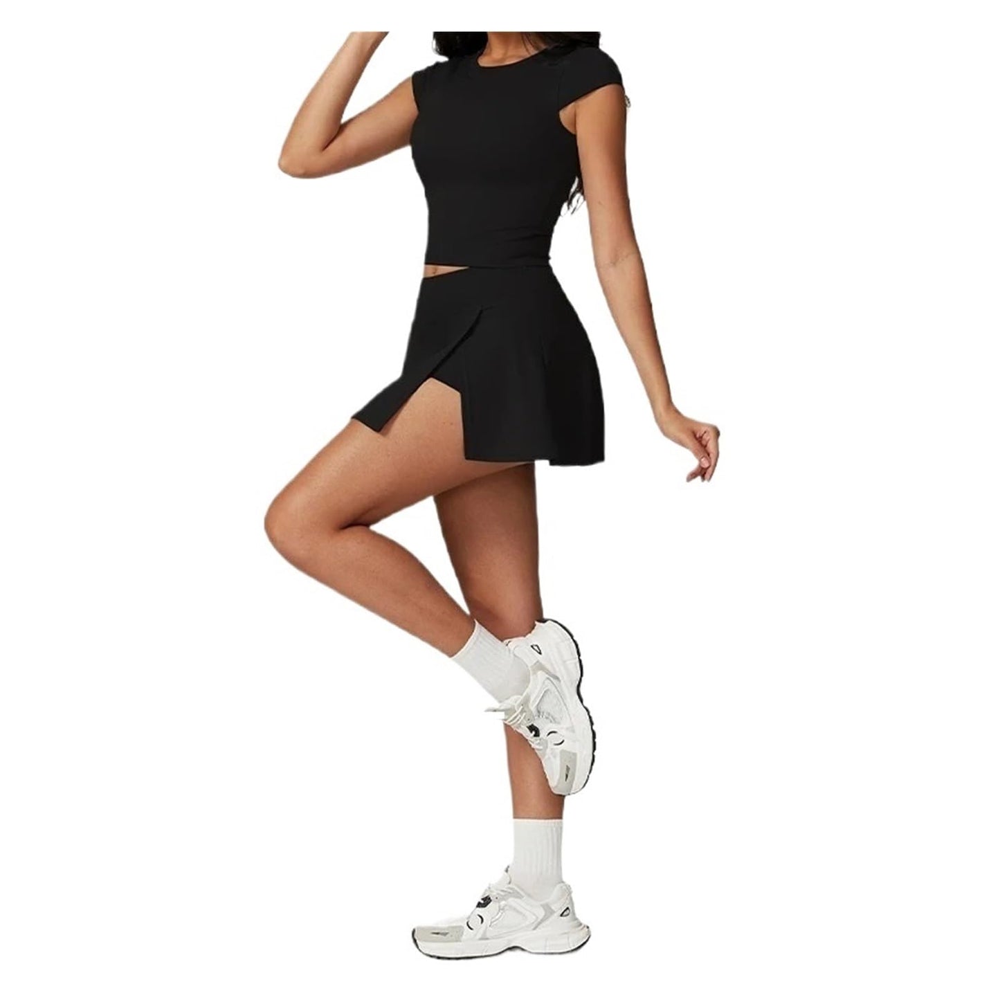 Women’s 2-Piece Workout Set with Sports Top and Shorts