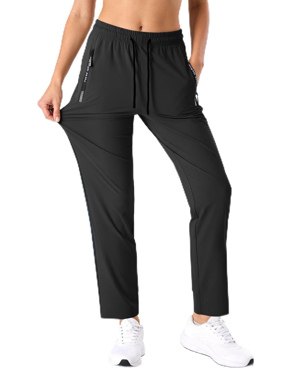 Women’s High Stretch Quick Dry Athletic Pants with Drawstring