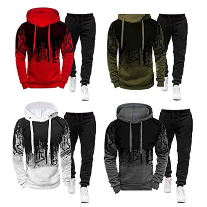 Men’s Hooded Sweatshirt & Jogger Tracksuit Set