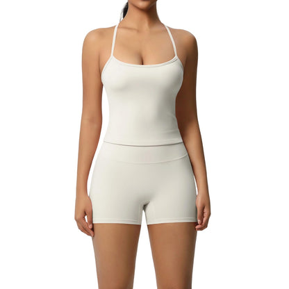 Women’s 2-Piece Wicking Athletic Workout Set with Top and Shorts