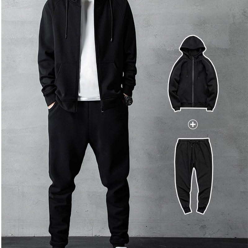 Men’s Hooded Sweatshirt & Lounge Tracksuit Set
