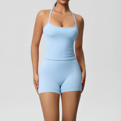 Women’s 2-Piece Wicking Athletic Workout Set with Top and Shorts