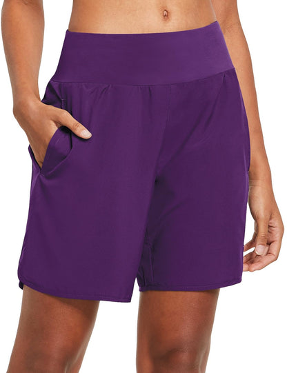 Women’s 7" High Waist Running Shorts with Liner and Zipper Pocket