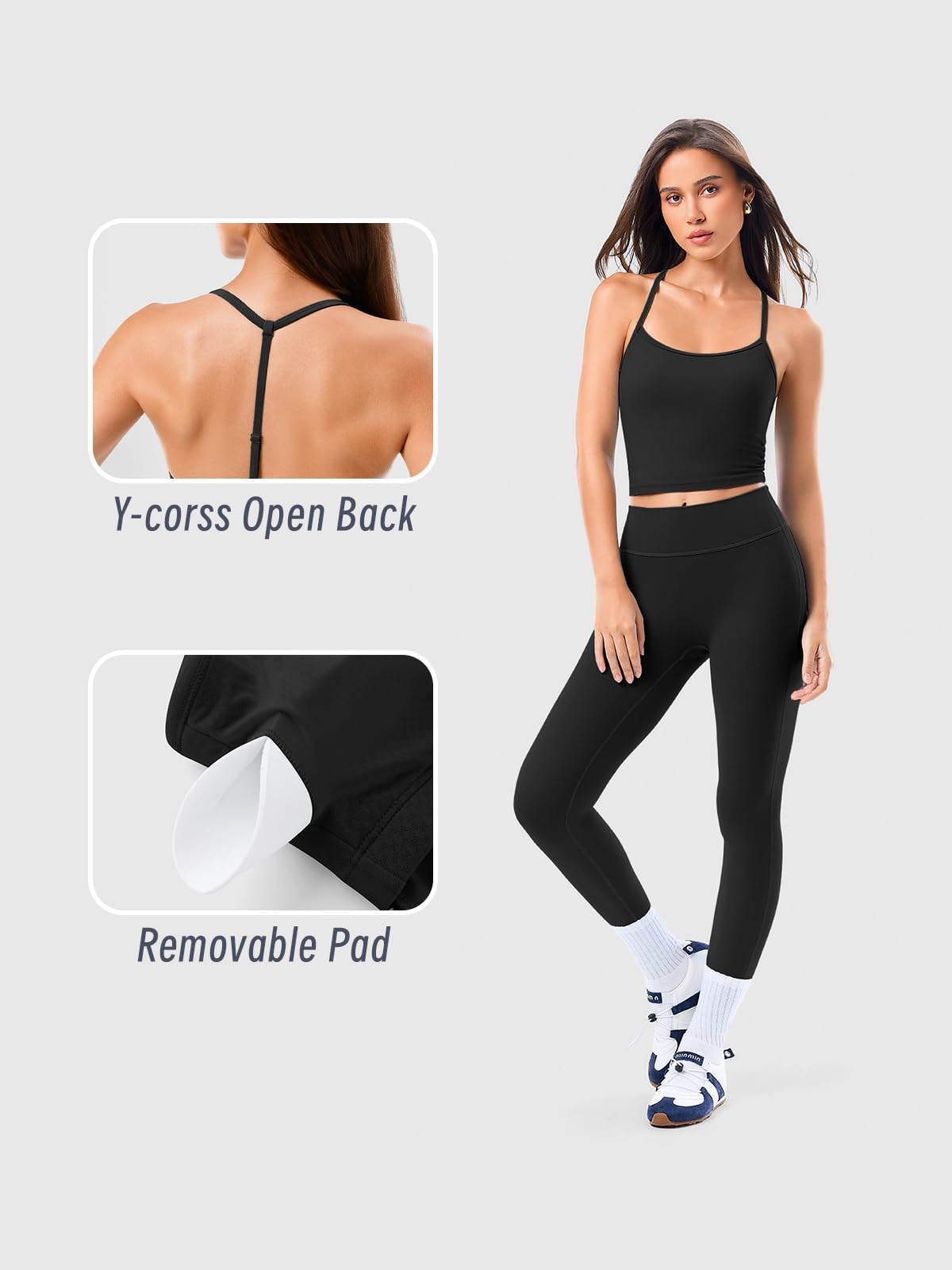Women’s Matching Workout Set with Sports Bra and Seamless Leggings