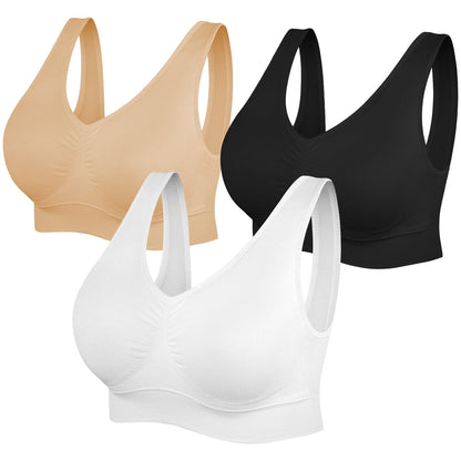 Women’s 3-Pack Seamless Yoga Sports Bras