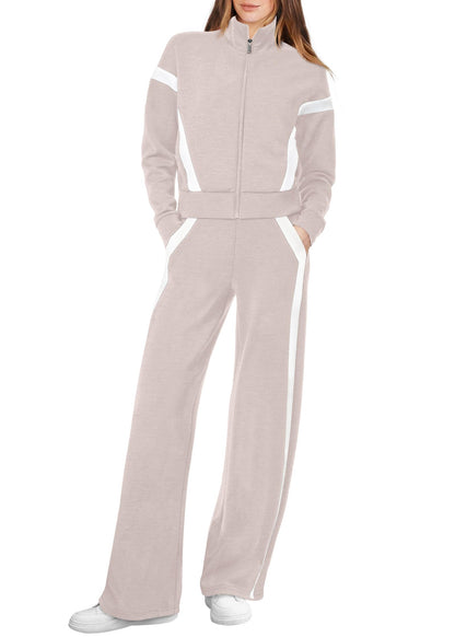 Women’s Lounge Set 2-Piece Sweatshirt & Wide Leg Pants Tracksuit