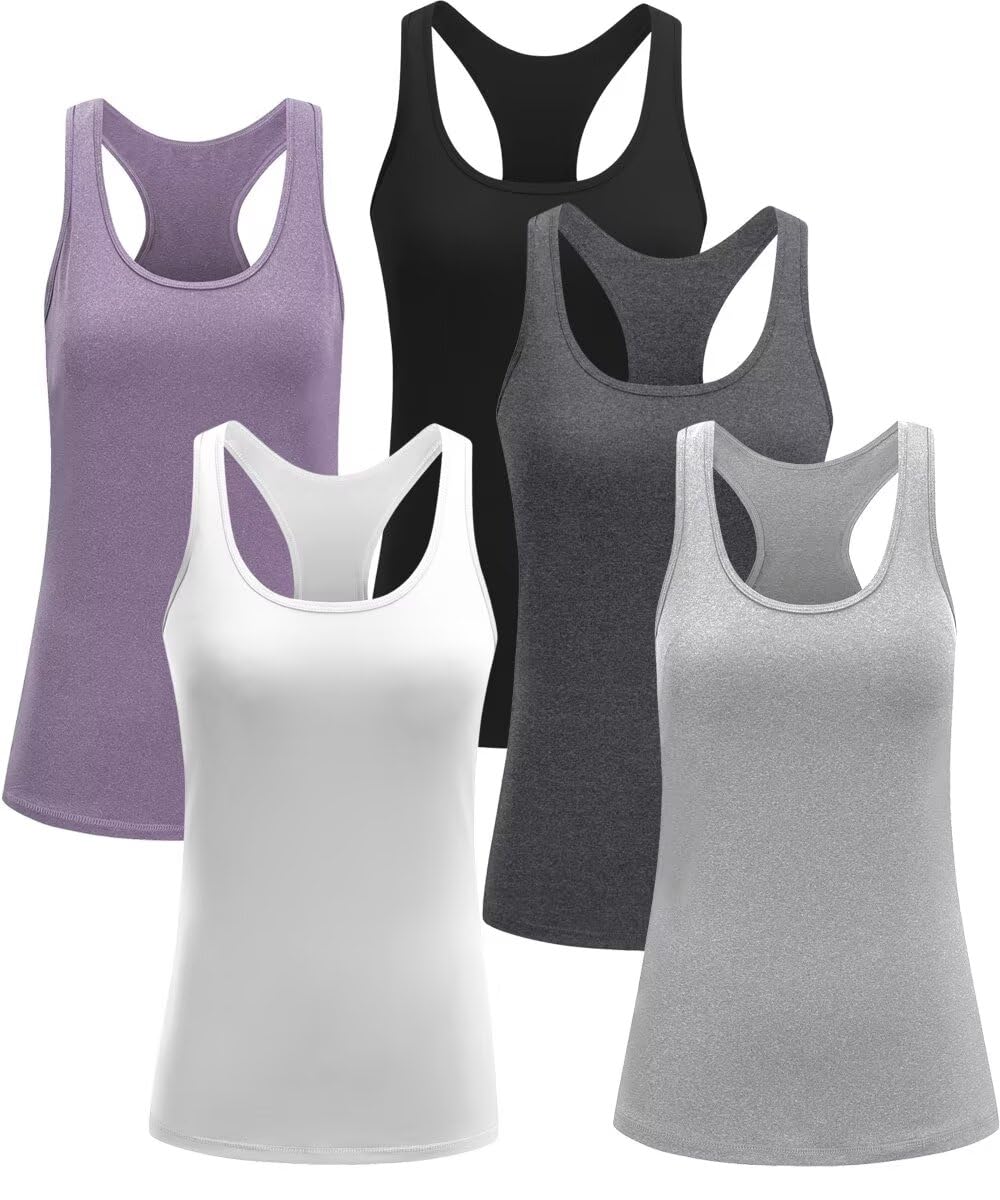 Women’s 5-Pack Racerback Compression Tank Tops
