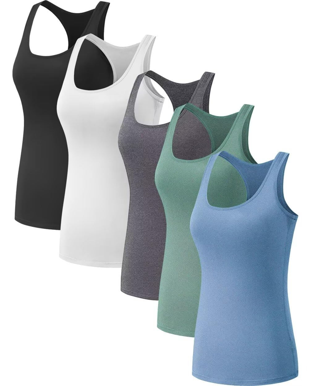 Women’s 5-Pack Racerback Compression Tank Tops