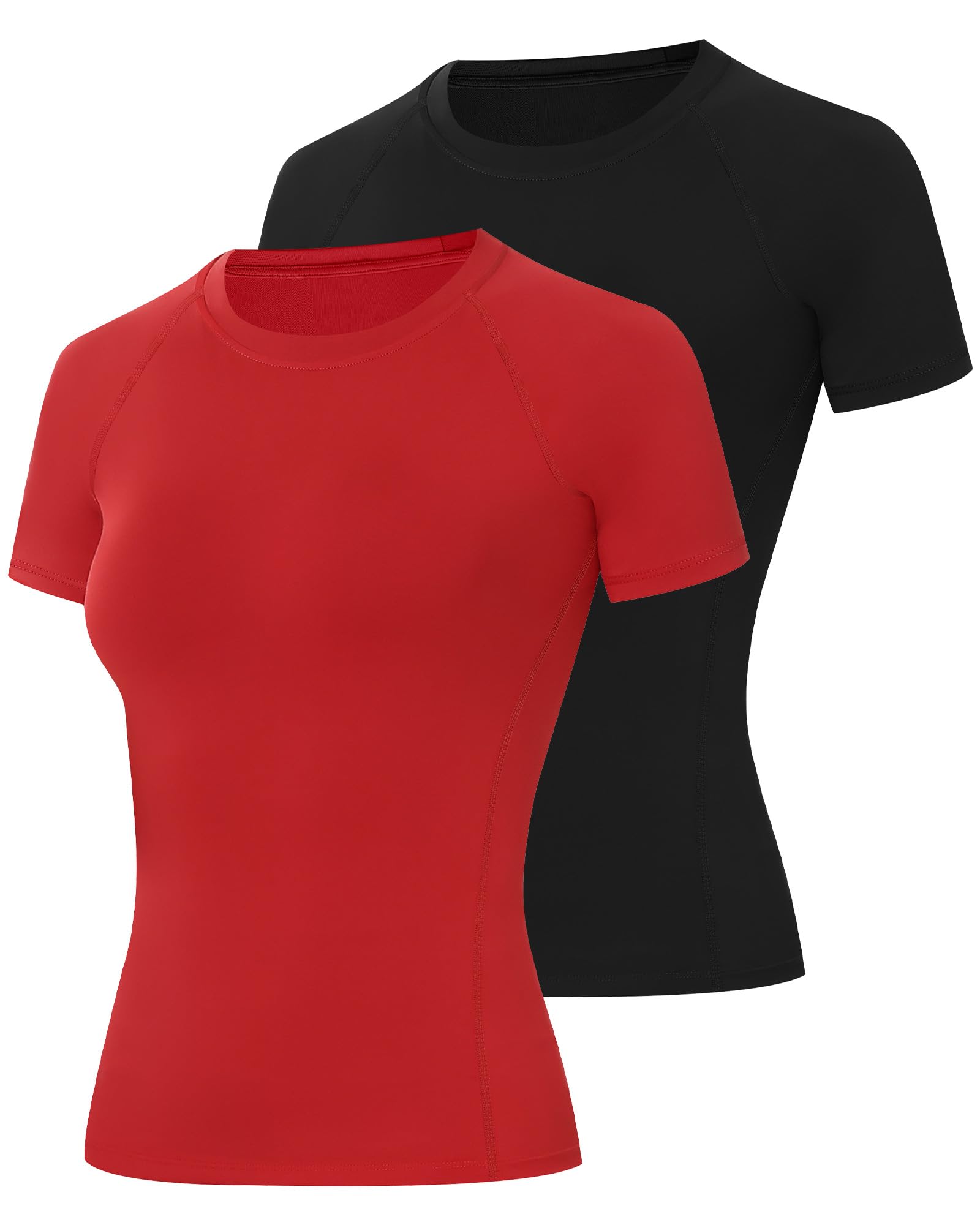 Women’s 2-Pack Short Sleeve Compression Workout Tops