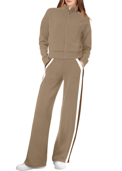 Women’s Lounge Set 2-Piece Sweatshirt & Wide Leg Pants Tracksuit