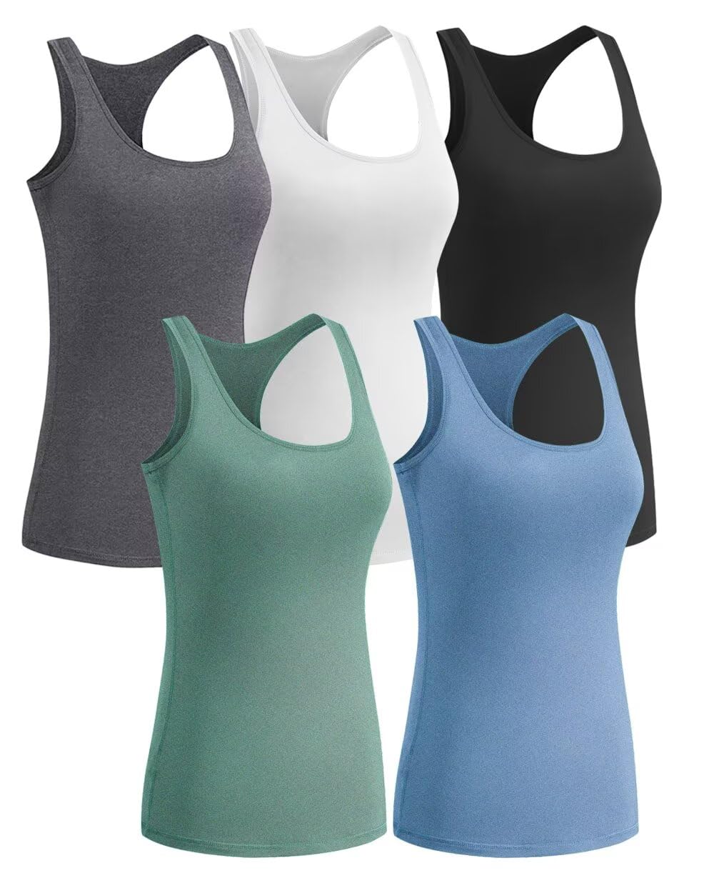 Women’s 5-Pack Racerback Compression Tank Tops