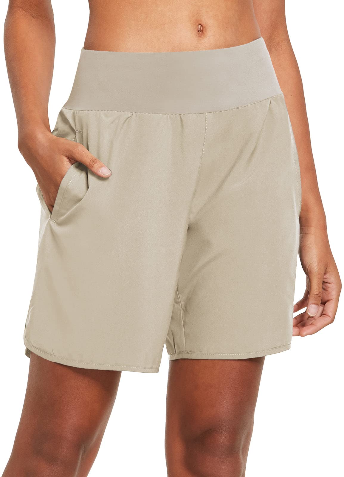 Women’s 7" High Waist Running Shorts with Liner and Zipper Pocket