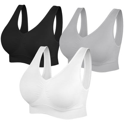 Women’s 3-Pack Seamless Yoga Sports Bras