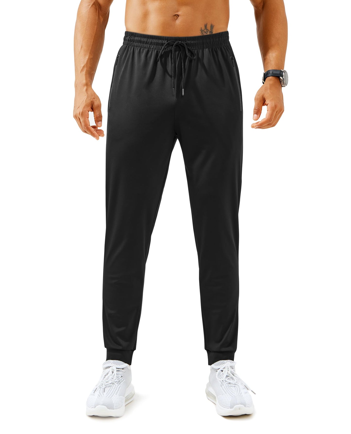 Men’s Lightweight Athletic Joggers with Zipper Pockets