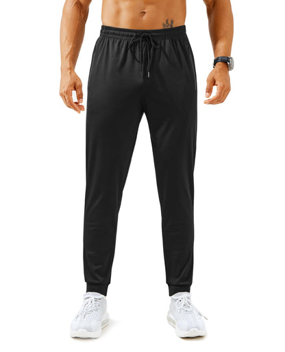 Men’s Lightweight Athletic Joggers with Zipper Pockets