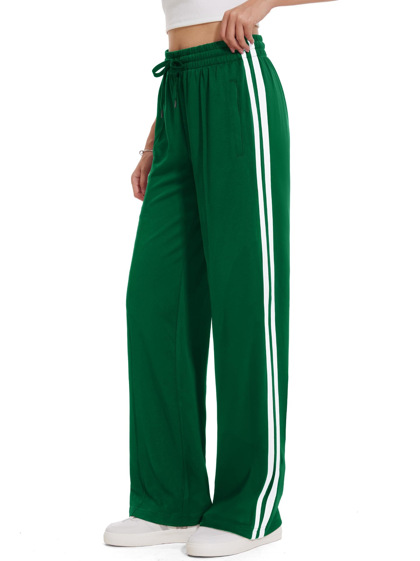 Women’s Loose Straight Leg Track Pants with Multiple Inseam Options