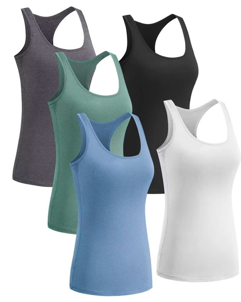 Women’s 5-Pack Racerback Compression Tank Tops