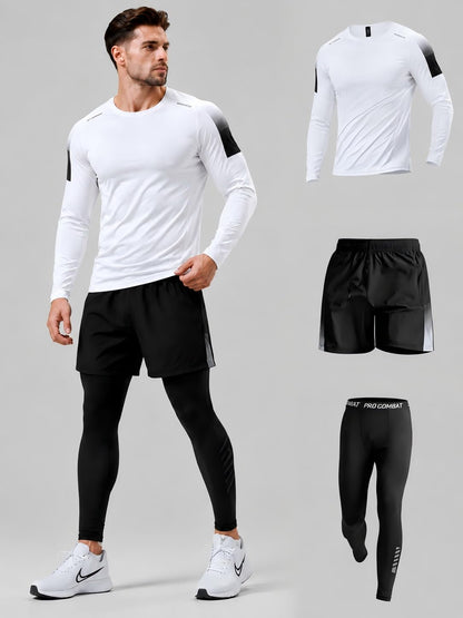 Men’s 3-Piece Quick Dry Athletic Tracksuit Set