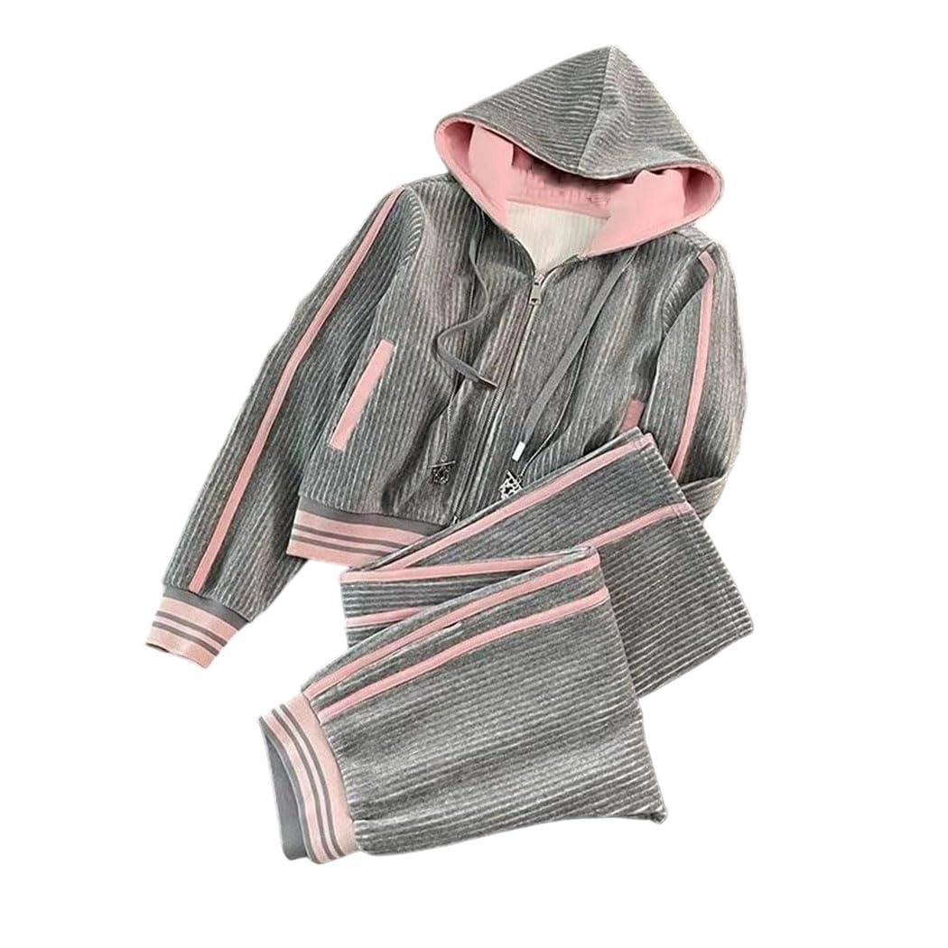 Women’s Hooded Sweatshirt & Jogger Pants 2-Piece Set