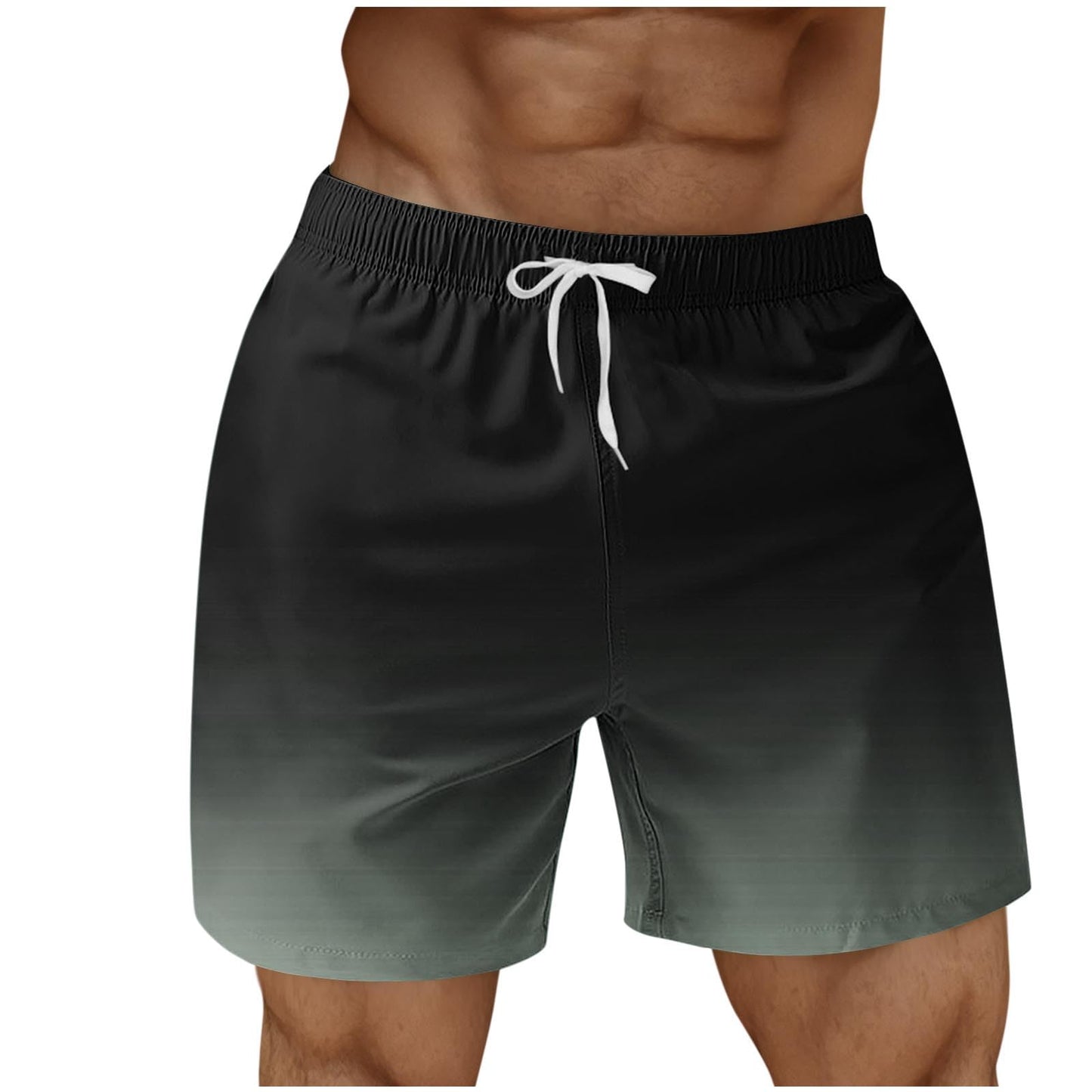 Men’s Gradient Quick Dry Beach Shorts with Pockets