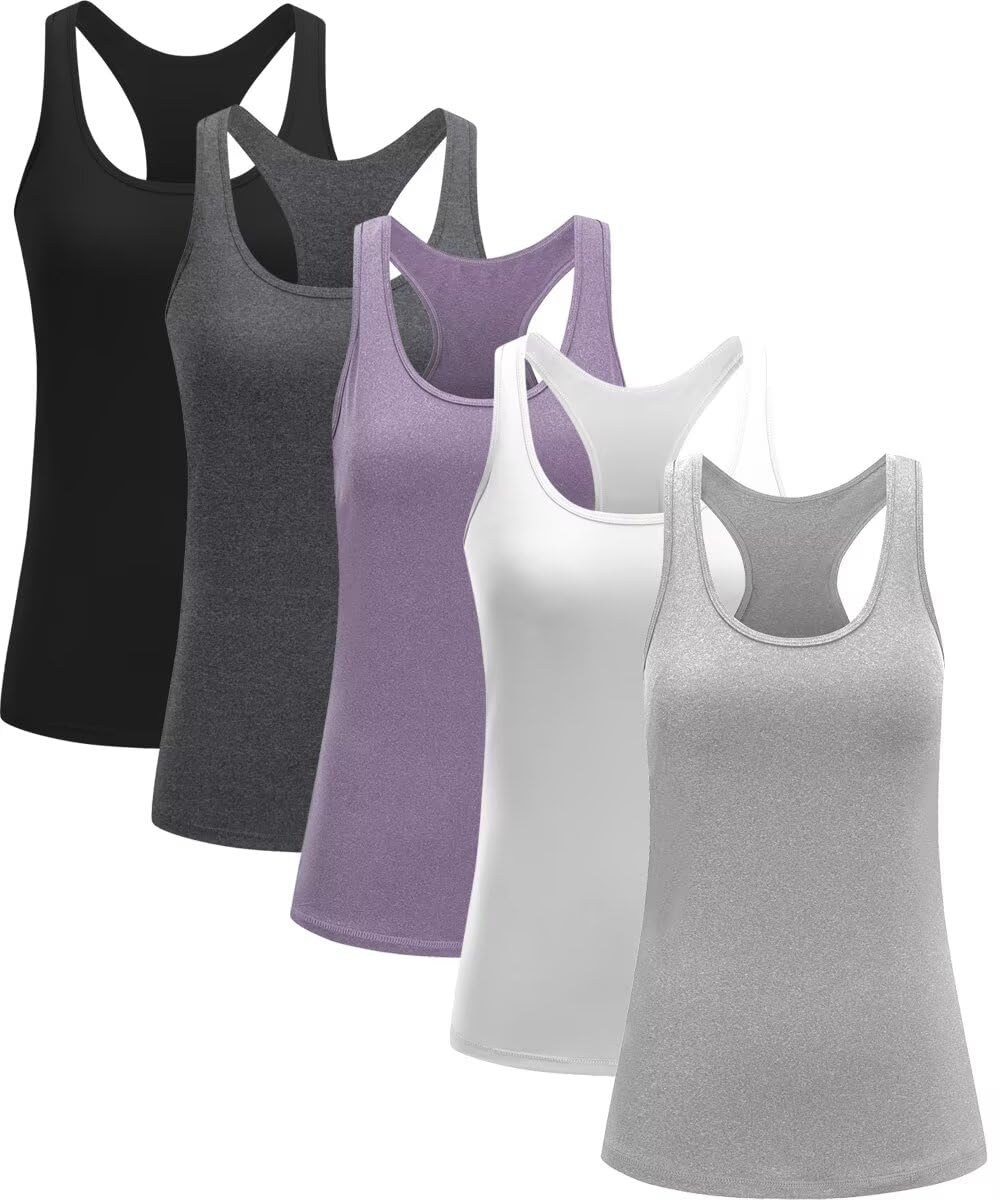 Women’s 5-Pack Racerback Compression Tank Tops