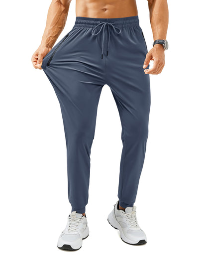 Men’s Lightweight Athletic Joggers with Zipper Pockets